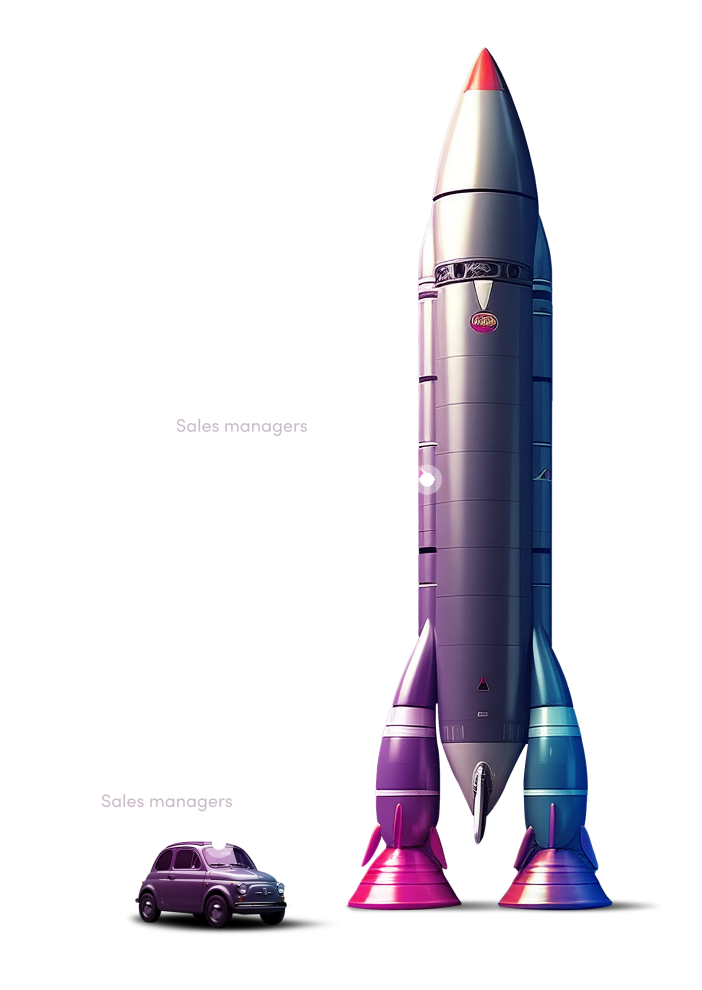 Rocket and car