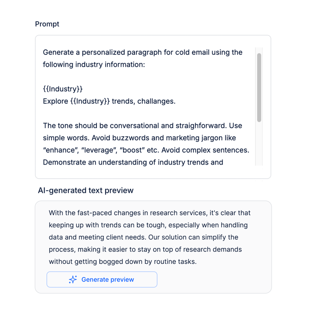 Industry-based personalization