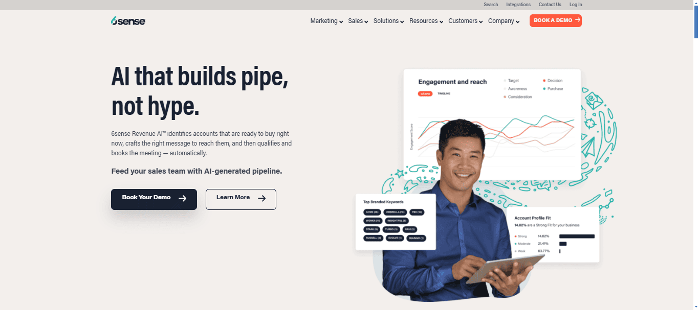 6sense, one of the prospecting tools for sales