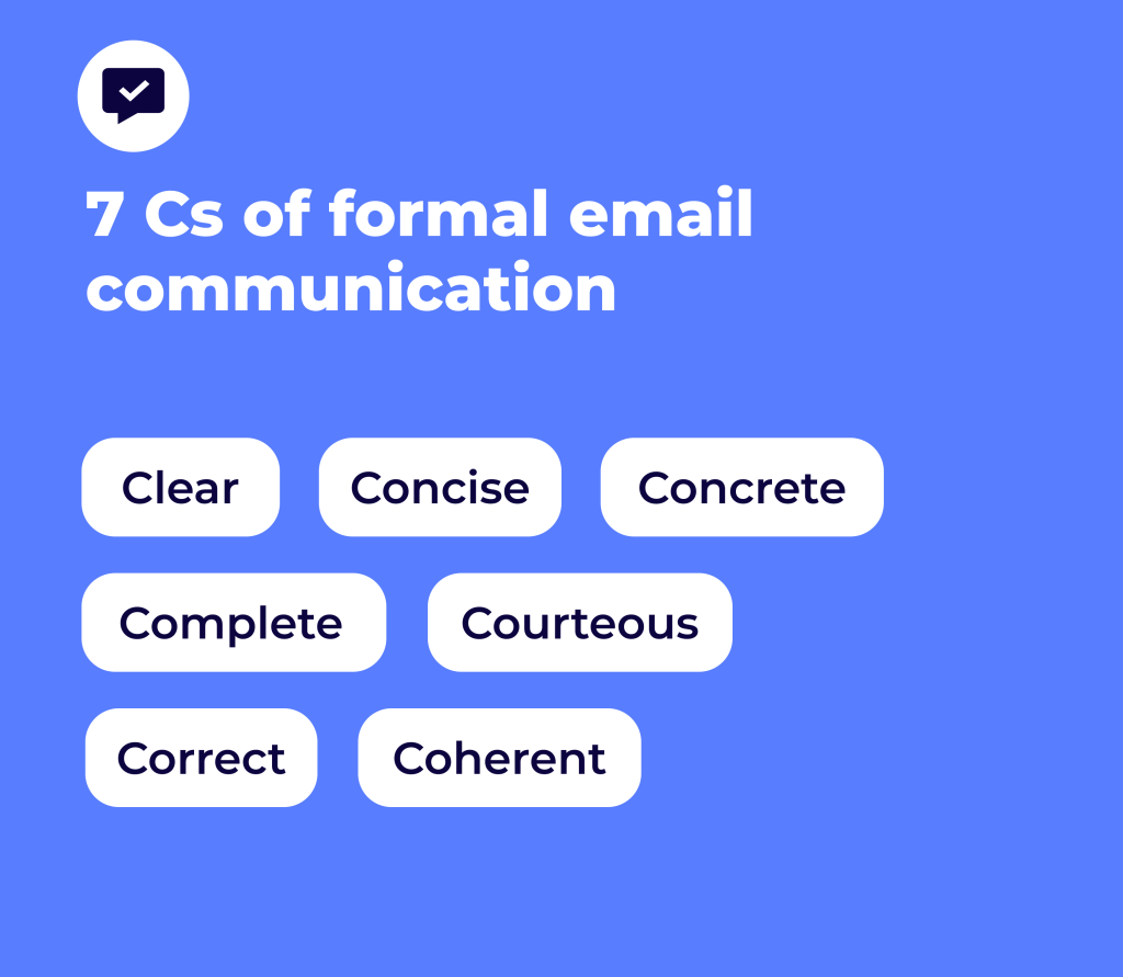 formal sign off email should include 7C