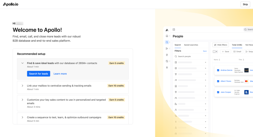 apollo onboarding as a part of Apollo review