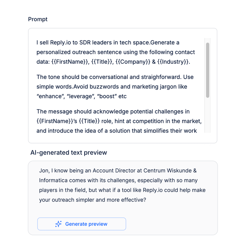 Personalization based on contact data