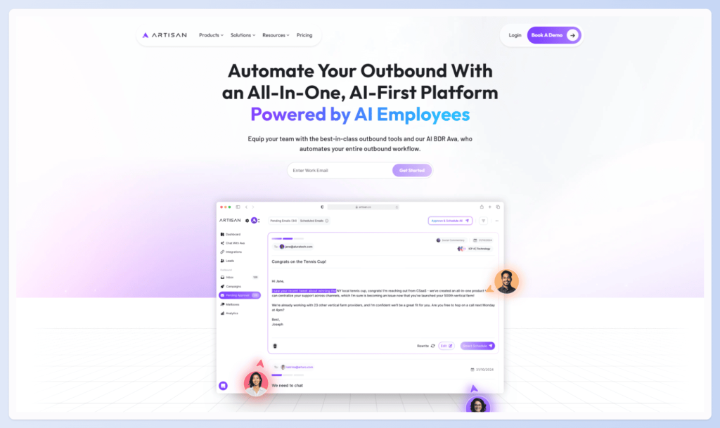 Artisan AI website
