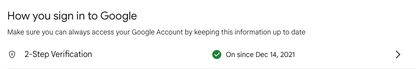 Check your 2-Step verification status