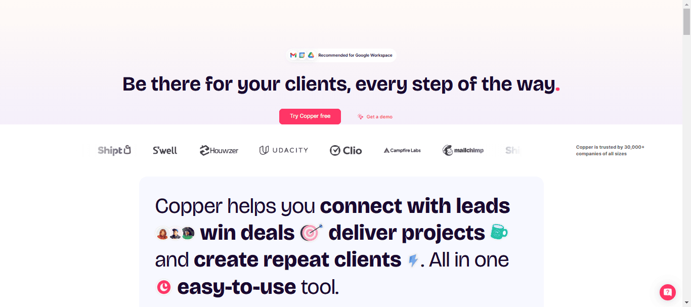 Copper one of the best crm for outbound sales