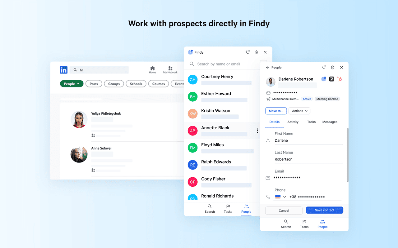 Findy, one of the free prospecting tools