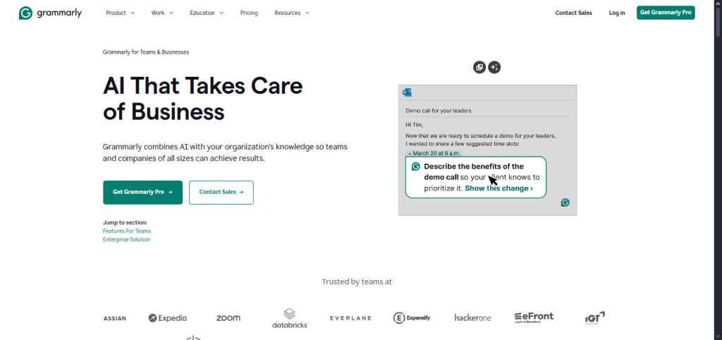 Grammarly for business as an ail drafter free