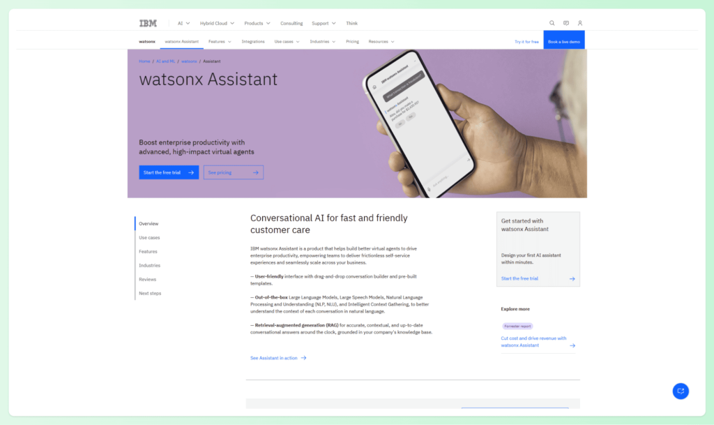 IBM Watson Assistant as an alternative to kpre ai review