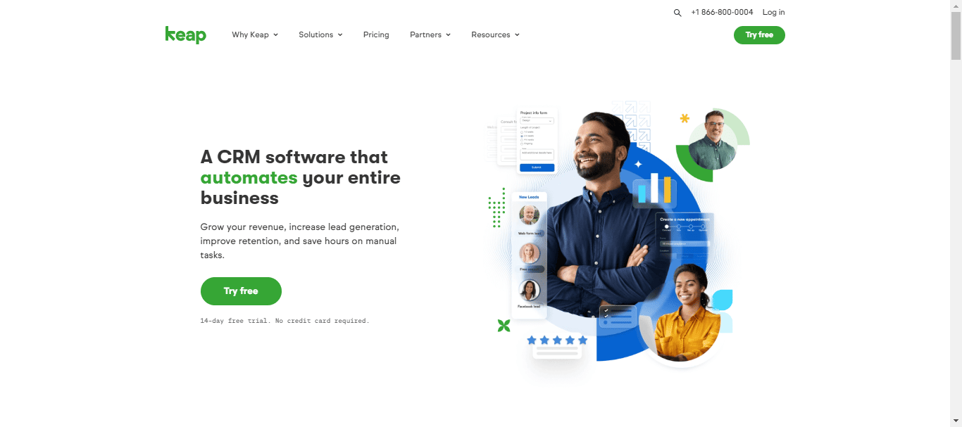 Keap outbound sales crm