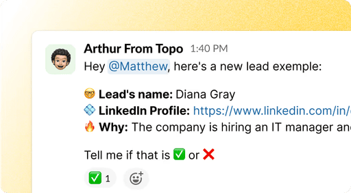 Lead qualification by topo ai