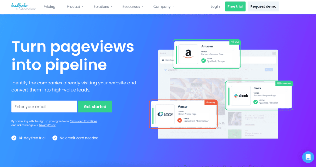 Leadfeeder as a ai for lead generation and qualification