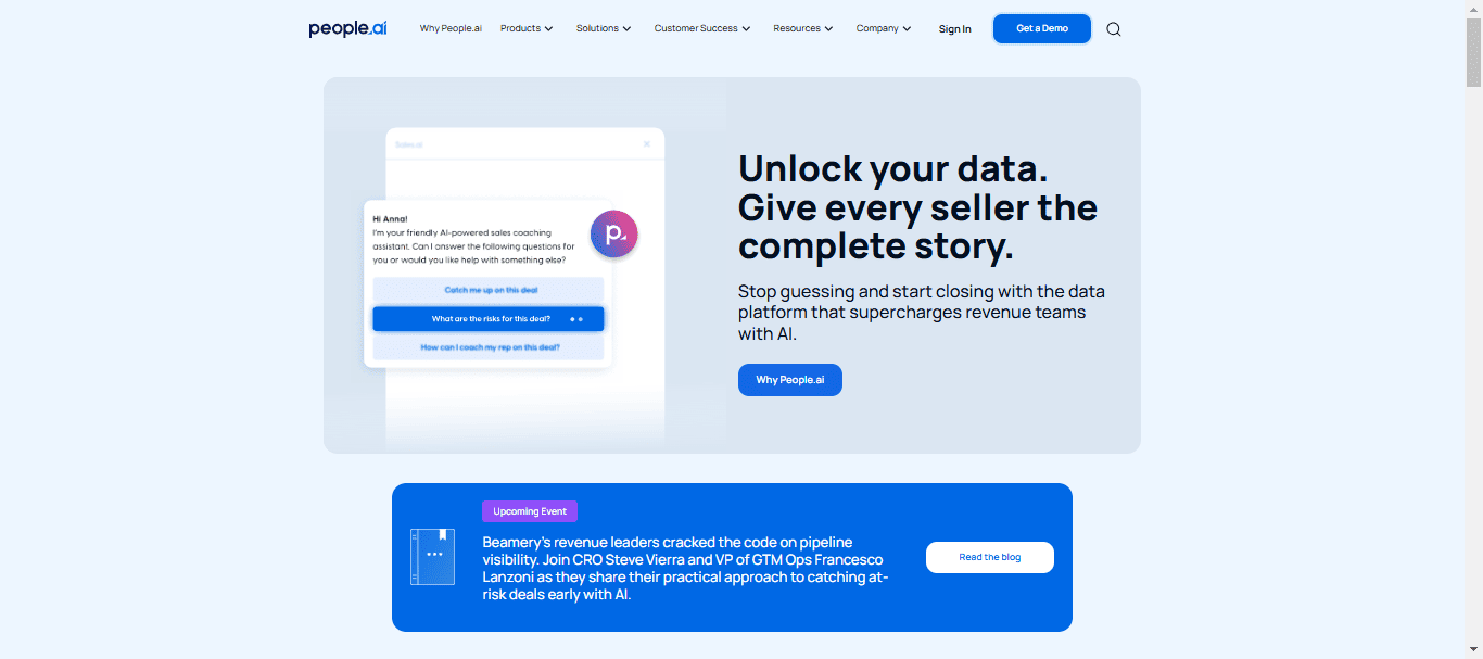 People.ai, one of the best ai tools for sales prospecting