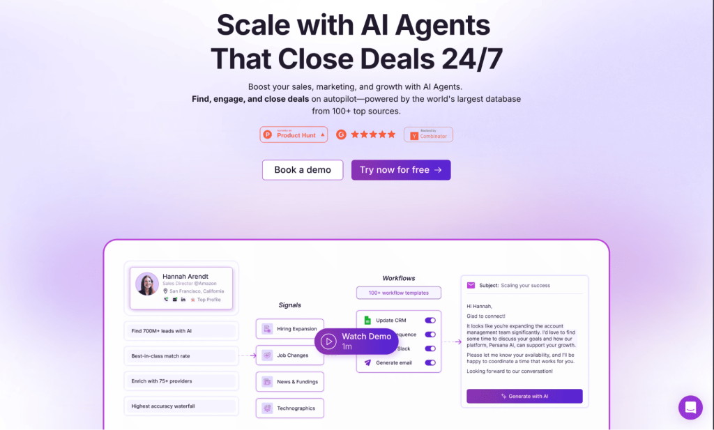 Persana AI as a sales acceleration software