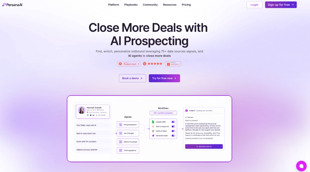 Persana.ai website