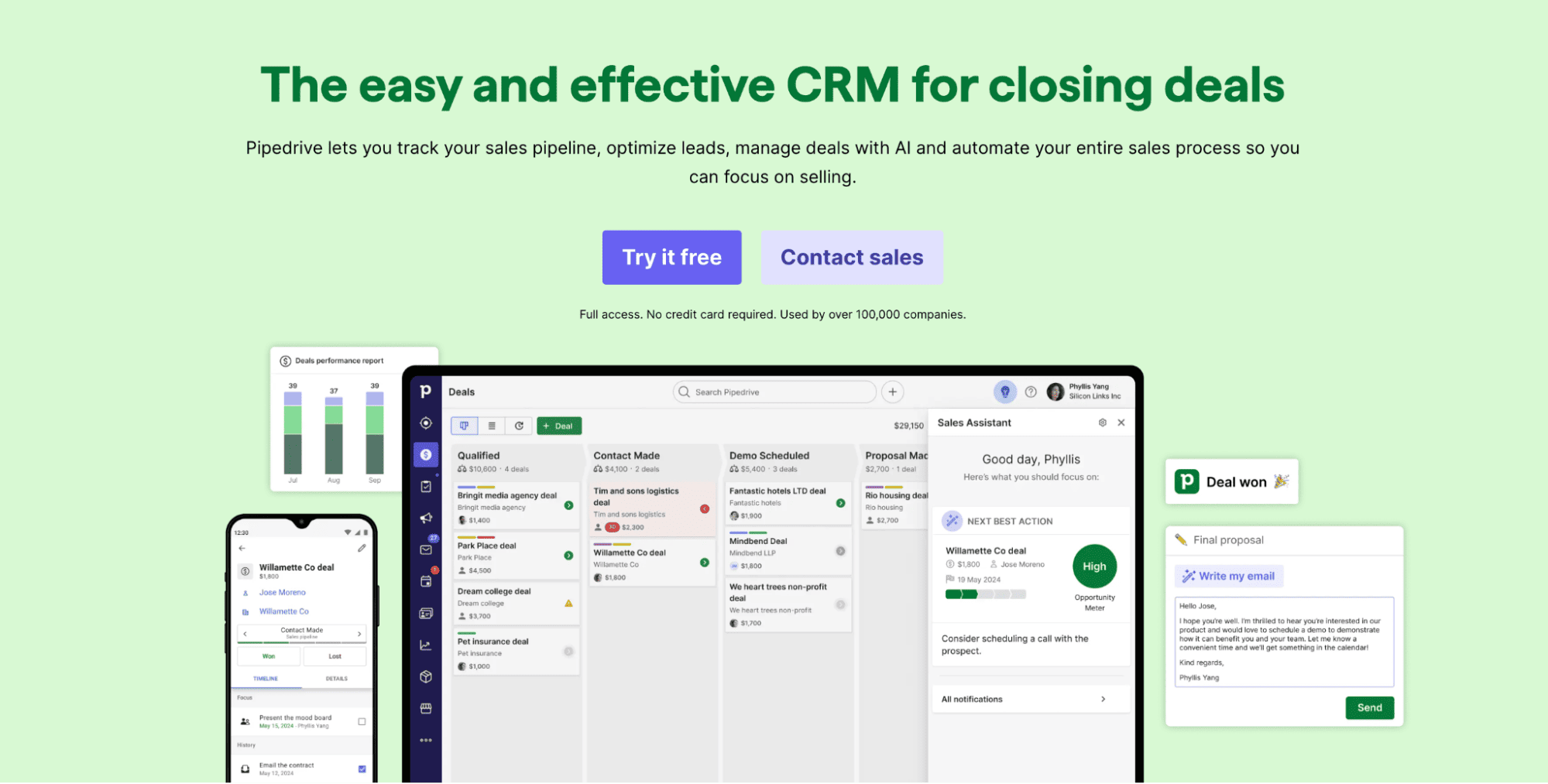 Pipedrive, one of the best sales prospecting tools