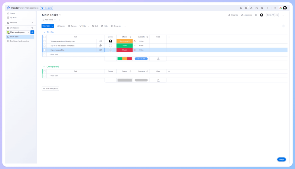 Set Up Your Workspace in Monday.com