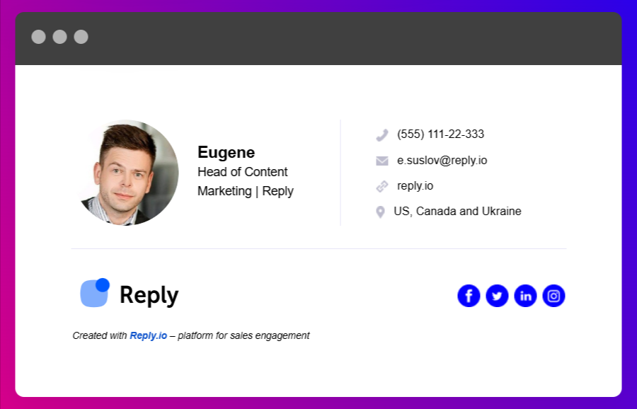 signature generator by Reply