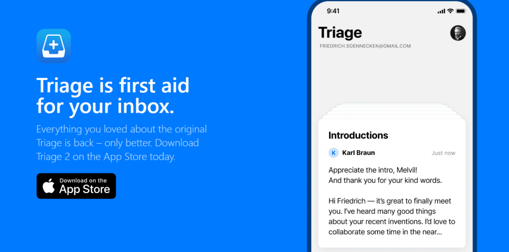 Triage, ai email cleaner
