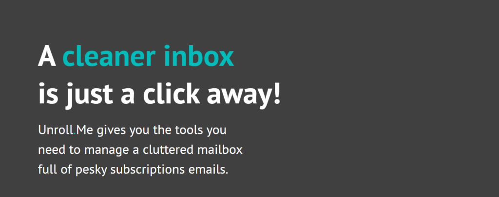 Unroll.Me, ai email cleaner free