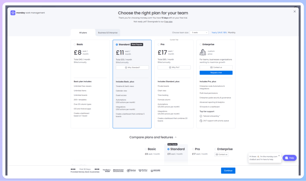 What are the Monday.com Pricing Plans
