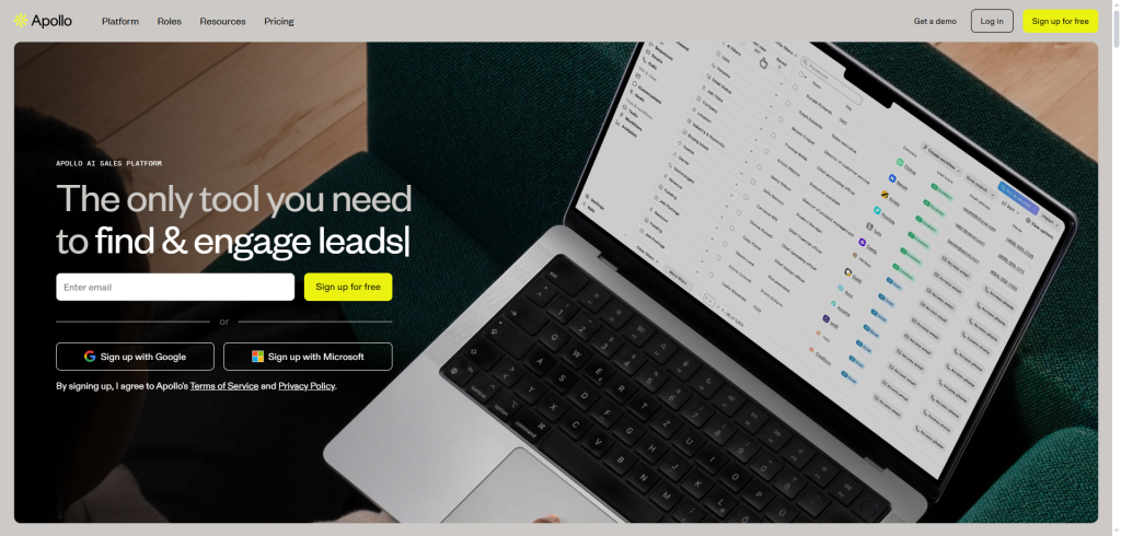 apollo.io as one of the ai tools to find email addresses