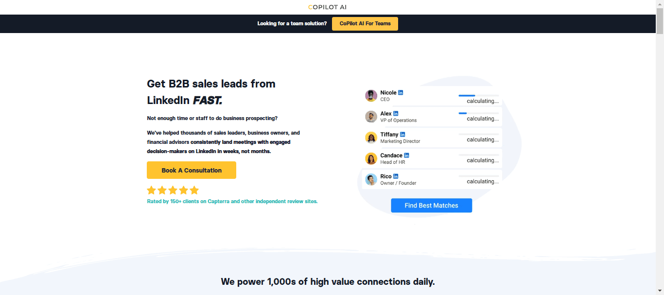 copilot ai, one of the ai prospecting tools