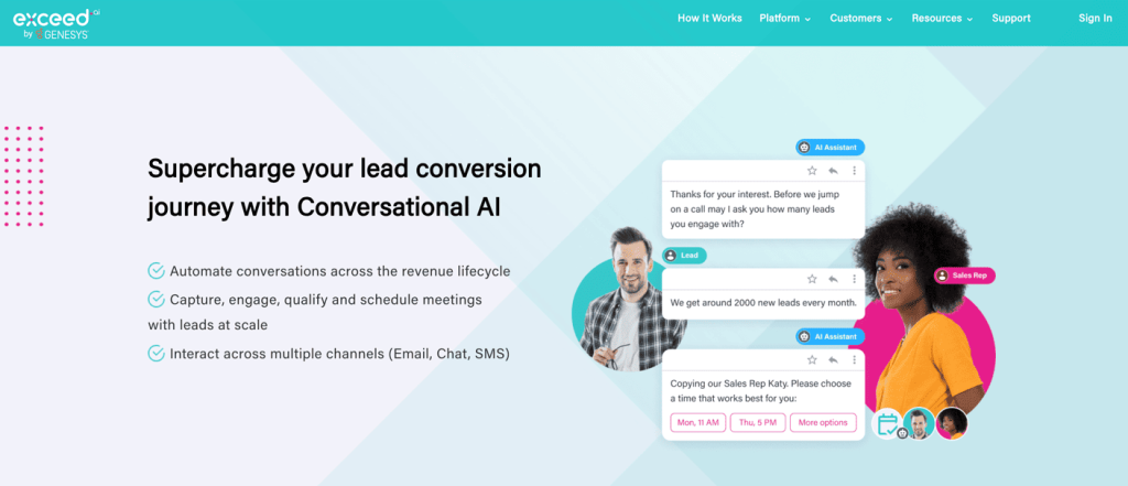 exceed.ai as a lead qualification ai tool
