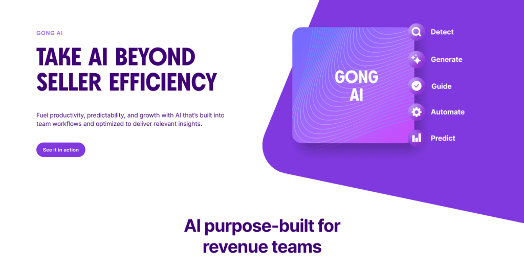 gong a part of ai sales enablement tools list