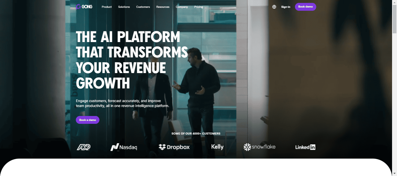 gong.io, one of the best ai tools for sales prospecting