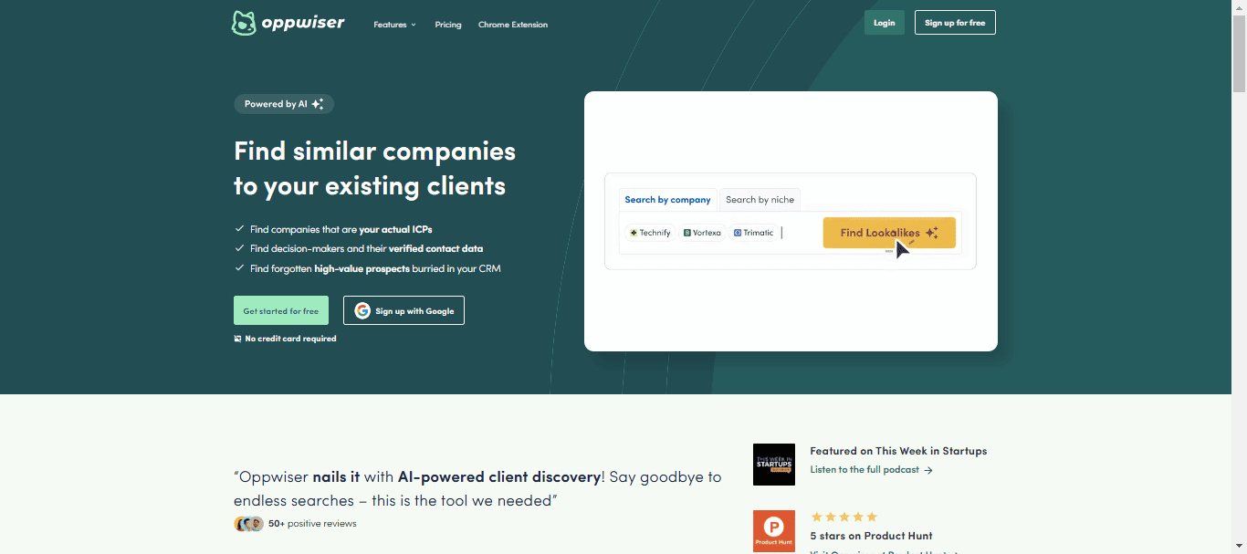 oppwiser, one of the ai tools for prospecting
