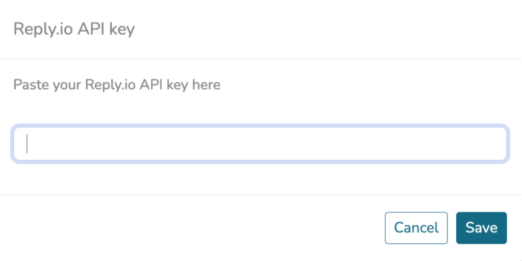 paste Reply API key