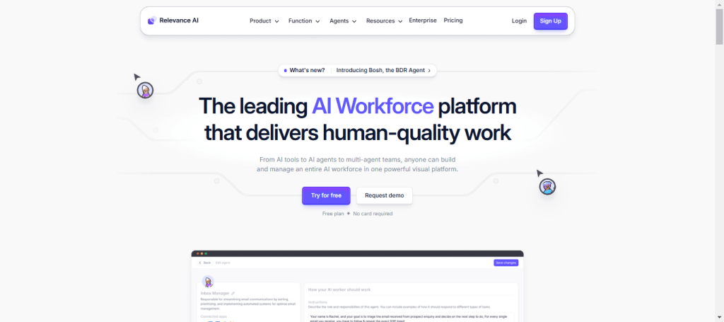 relevance ai is a great example of ai bdr