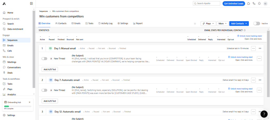 sales engagement on Apollo with 5-star Apollo reviews