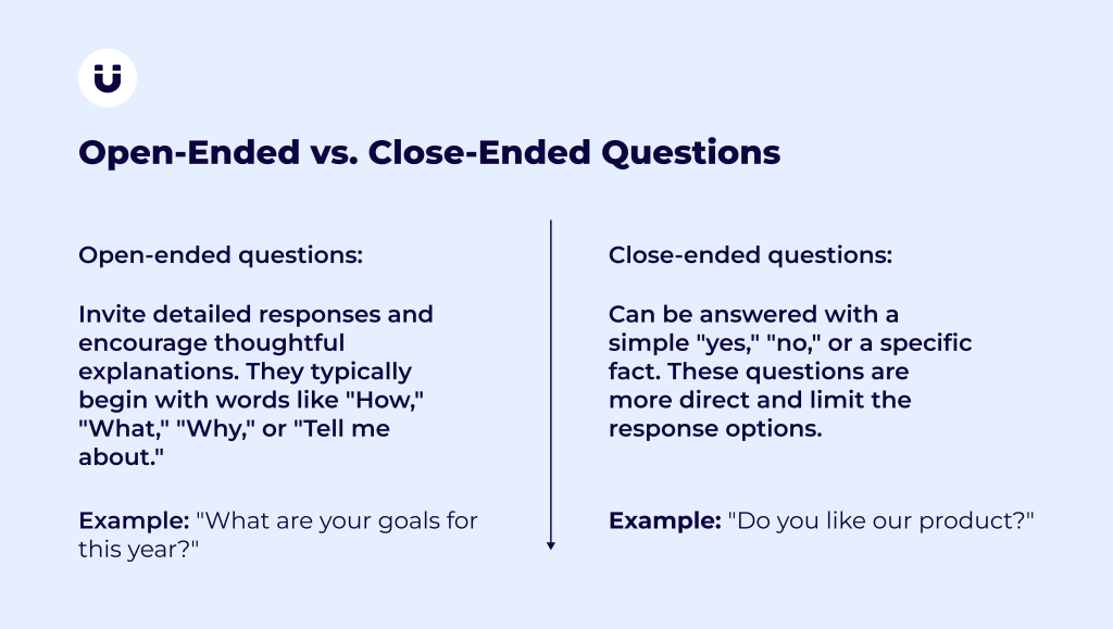 sales open-ended questions vs. Close-Ended Questions