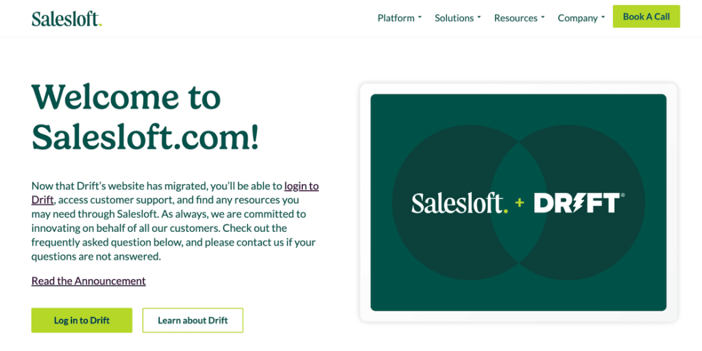 salesloft (ex-drift) as a ai for lead generation and qualification