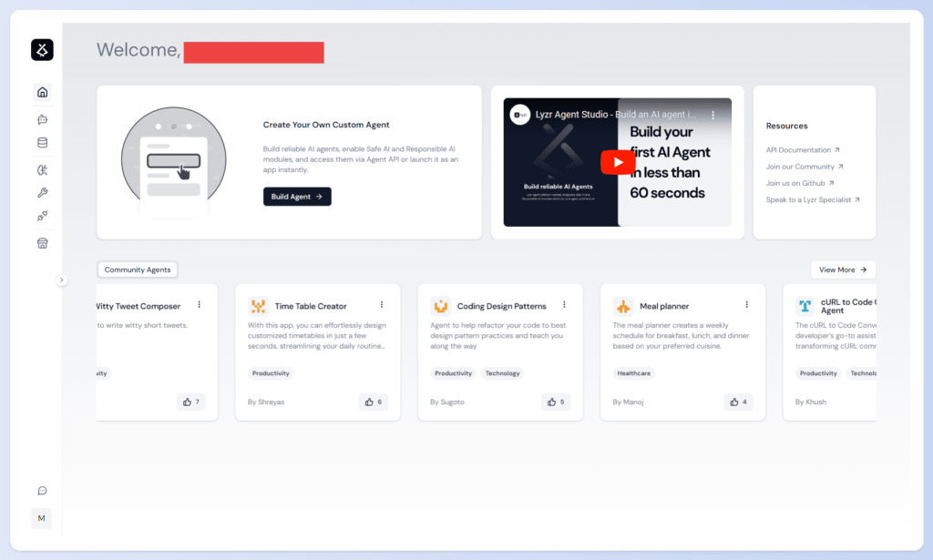 set up an agent with lyzr