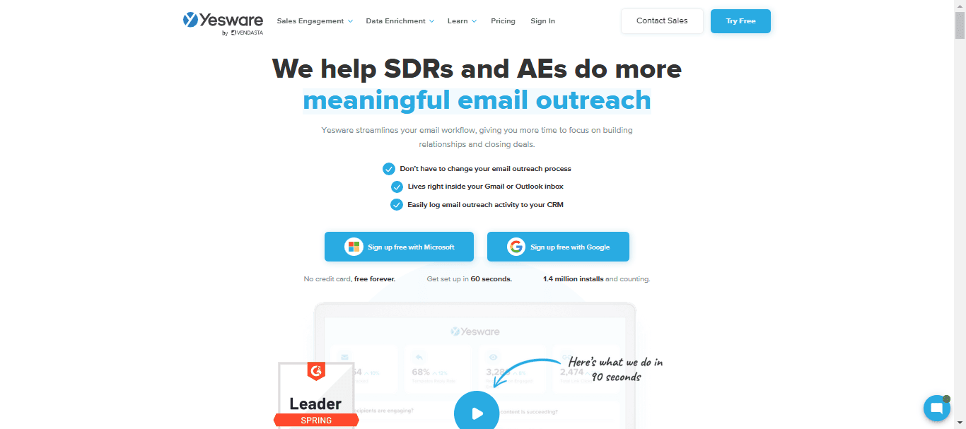 yesware, best cold email software