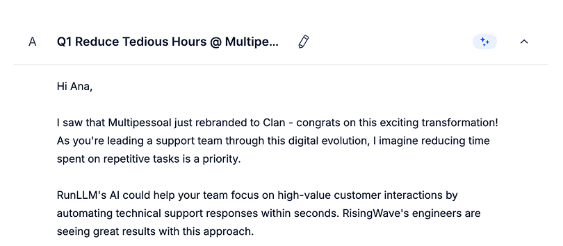 Send personalized messages for every prospect